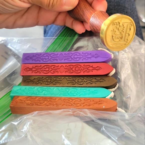 Colorful Wax Seal Sticks with Stamp - Picture 1 of 3